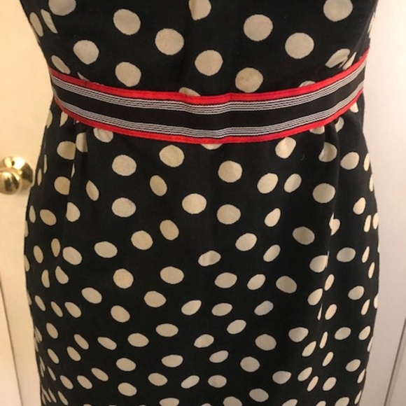 Anthropologie Strapless Polka Dot Midi Dress - Picture 3 of 4